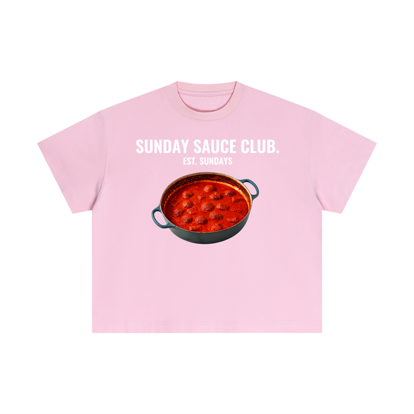 “SUNDAY SAUCE CLUB” PINK TEE